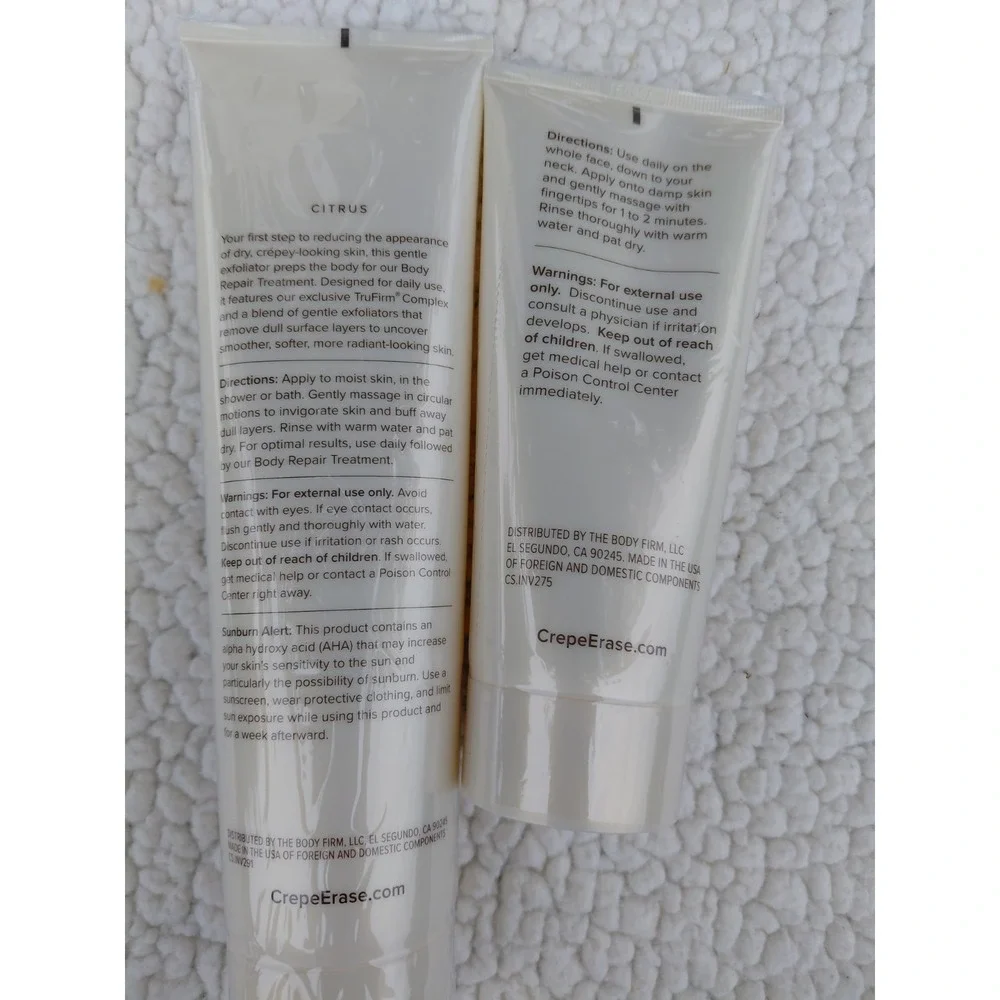 Body Firm Crepe Erase Lot 6 Sealed Items Exfoliant, Eye Cream, Facial, Body